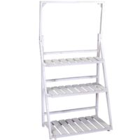 Scaffale legno 3 piani bianco cm 68