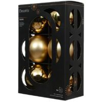 Box 6 Palline Vt luc/opa oro chiaro d8cm