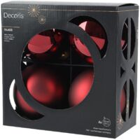 Box 4 Palline Vt luc/opa Sangue di bue d10cm