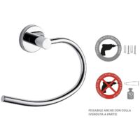 Portasalviette Felce plus ad anello cromato