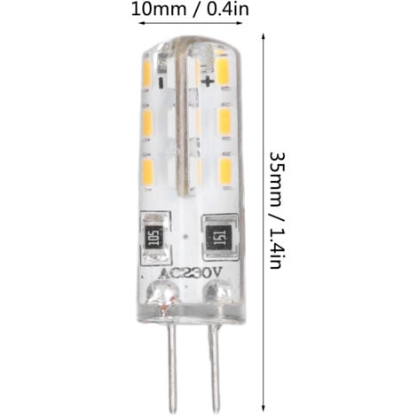 Eosnow 10 pièces G4 ampoule LED Bi broche Base Silicone blanc chaud 3000K 1.5W AC220V 110LM paysage ampoules remplacement