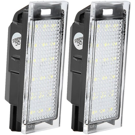 Eosnow,Lot de 2 feux de plaque d'immatriculation LED pour voiture Twingo/Clio/Megane/Lagane