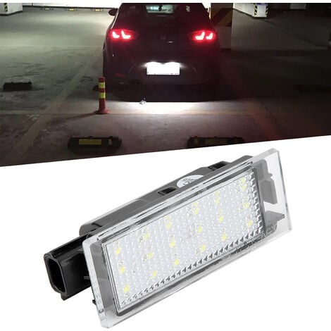 Eosnow,Lot de 2 feux de plaque d'immatriculation LED pour voiture Twingo/Clio/Megane/Lagane