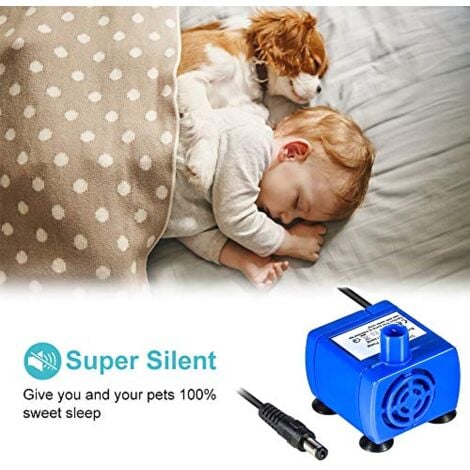 Eosnow,Pompe de Fontaine à Chat, Pompe à Eau Submersible pour Chat Silencieuse Pompe de Rechange pour Fontaine à Eau pour Chat Chien Animaux de Compagnie Faible Consommation