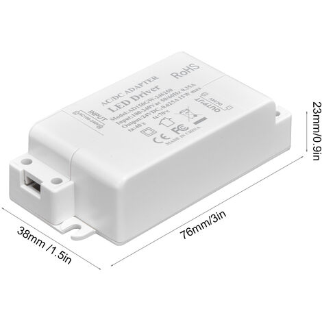 Eosnow Pilote de LED DC24V 0,625A 15W, lampe à monter soi-même, transformateur de pilote de LED basse tension AC 100-240V
