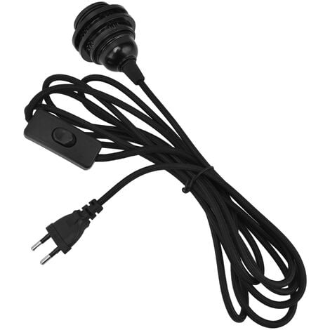 Eosnow Douille de lampe suspendue E27, cordon de lampe avec interrupteur, prise ue 100-240V