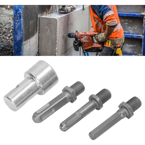 Adaptateur De Tarière Pour Perceuse électrique - Tige Ronde 2 Trous 2 Fentes - Longueur 200 Mm - SDS Plus