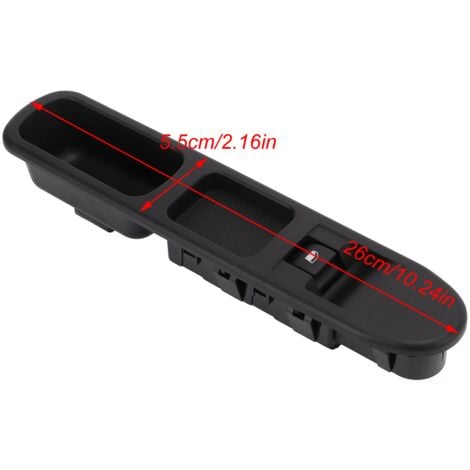Eosnow Commutateur de lève-vitre cté passager 6490.HQ ABS noir sensible remplacement pour PEUGEOT 207