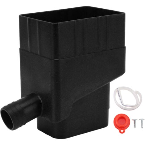 Système de collecte d'eau de pluie Kit de déviateur de bec de descente professionnel résistant aux UV pour pelouse de jardin extérieur noir