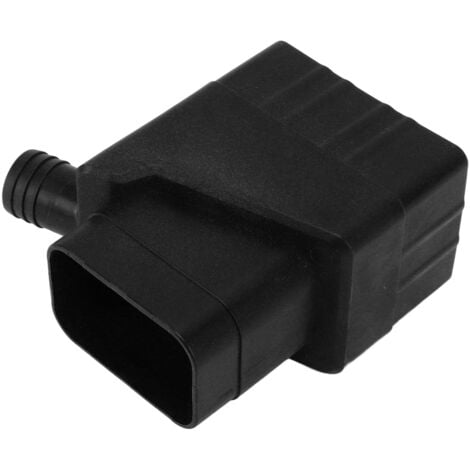 Système de collecte d'eau de pluie Kit de déviateur de bec de descente professionnel résistant aux UV pour pelouse de jardin extérieur noir