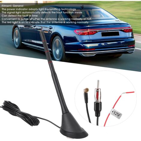 Antenne Voiture DAB+ FM Numérique Universelle Avec Amplificateur 7dB - Câble 5m, Compatible Pioneer, Alpine, Kenwood - 8