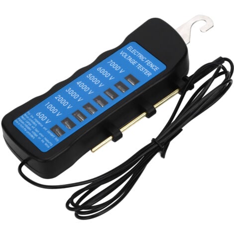 Eosnow Testeur de clture électrique détection de tension multi-lumière Portable pour approvisionnement agricole clture ABS 7000V