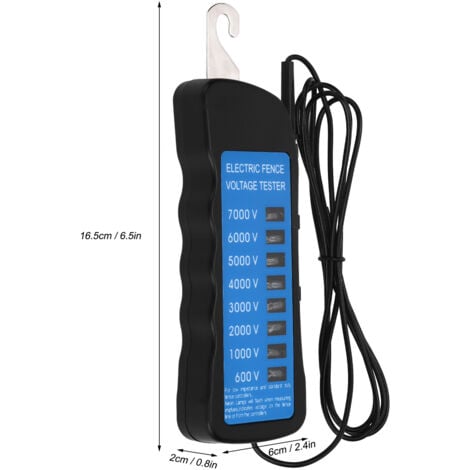 Eosnow Testeur de clture électrique détection de tension multi-lumière Portable pour approvisionnement agricole clture ABS 7000V