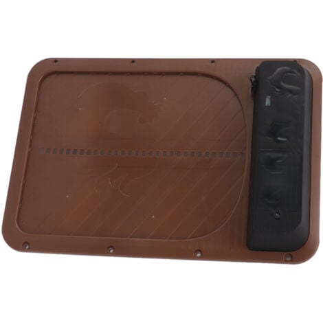 Eosnow,Porte de poulailler automatique à énergie solaire avec capteur de lumière pour volaille brune