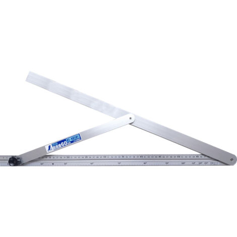 Équerre coulissante 600 mm – Acier inoxydable – Précision JIS < 0,1 mm – Butée métallique robuste – Échelle à vernier – Famex