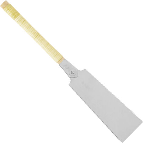 Scie japonaise Ryoba Seiun Saku 240 mm – Denture 15 TPI pour coupes longitudinales – Manche en bois traditionnel – Lame remplaçable – Famex