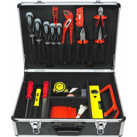 FAMEX 745-48 Boîte à outils malette à outils complète coffret outillage -  162pcs