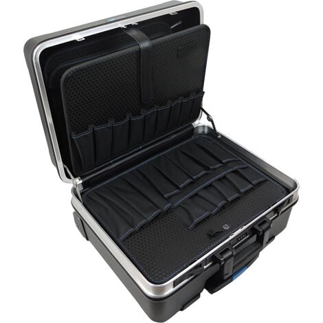 Valise rigide avec 2 roulettes et poignée télescopique - Malette à outils vide - FAMEX 600-L