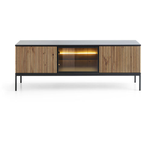 KALUNE DESIGN TV-Ständer, Eiche Weiss, Melaminbe