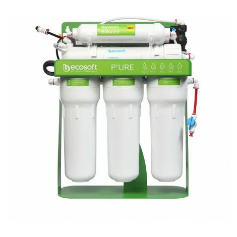 BWT – Osmoseur minéralisant P'URE Balance Ecosoft – Filtration eau 75 GPD – Réservoir 12L – Purification 99,8% – Économie d'eau 20 000L/an (1/4)