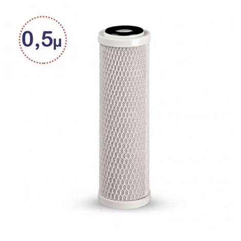 Filtre Charbon actif 0,5 micron 10 Pouces