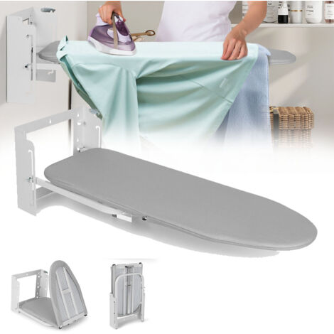 Stabile Bügelbrett Ironing Board, Faltbar Bügeltisch mit Verstellbarer Höhe, Bügeltisch Wandmontage, Bügelbezug Platzsparende Bügelbretter, für Wäschereien 92 x 31 cm