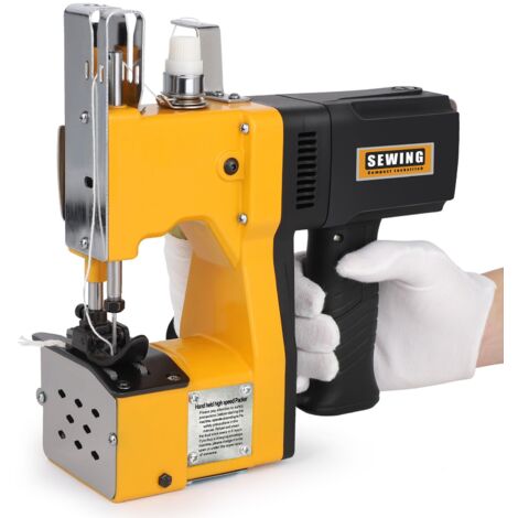 Elektrische Nähmaschine Tragbare Industrienähmaschine Elektro Sacknähmaschine Handnähmaschine für Gewebesack Papiersack Sandsack Jutesack Getreidesack Leder 220V 210W