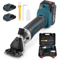 Akku Schafschermaschine, 500W Elektrische Schafschere Mit 2x2500mAh Akkus, 6 Geschwindigkeiten Professionelle Elektrische Kabellose Schafschere Kompatibel mit Makita 18V Akku für Alpakas Tiere Schafe