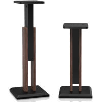 Lautsprecherständer 65-85cm höhenverstellbar, Boxenständer Holz für Satelliten Regallautsprecher von 4 bis 10 Zoll, 20kg Tragkraf, 2er-Set