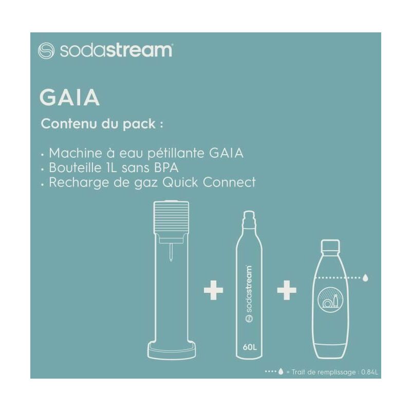 M·quina de soda - Sodastream - Gaia - Negro