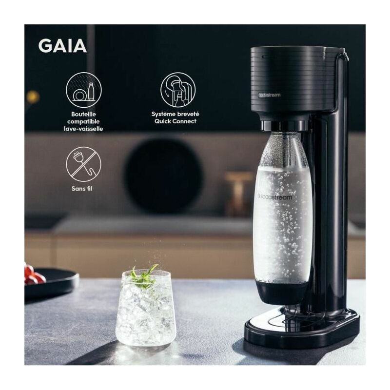 M·quina de soda - Sodastream - Gaia - Negro