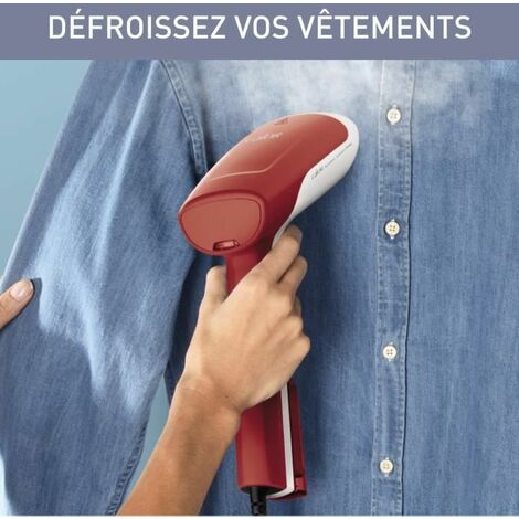 Plancha Vertical Vapor Para Ropa Desinfecta Vaporizador 2 en 1 Rojo