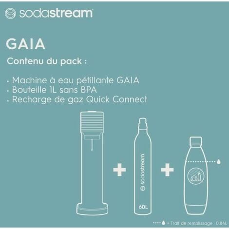 M·quina de soda - Sodastream - Gaia - Negro