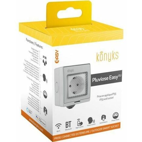 Enchufe impermeable para exteriores Ip66 con interruptor, caja de  conexiones impermeable, enchufe exterior de doble pared para cocina, baño,  garaje, piscina y jardín