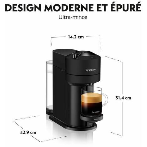 Nespresso Vertuo Next Black Mat 1,1L - Cafetera Krups YY4606FD
