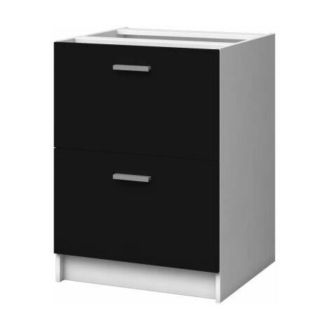 VidaXL Mueble de cajones negro 33x45x60 cm