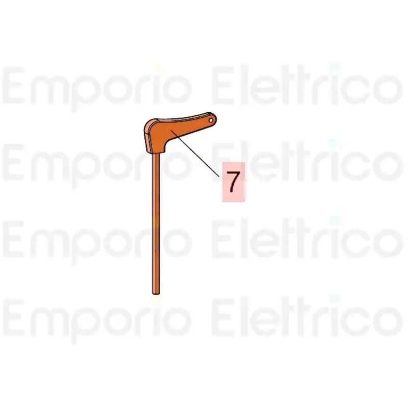 Clé Triangulaire FAAC 7130035 – Pour Moteur 844/746, Déverrouillage Ancien