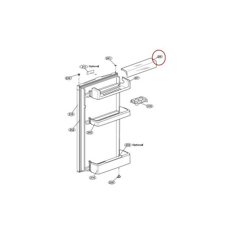 Couvercle Plexi Compartiment Sup 4807150300 Pour REFRIGERATEUR