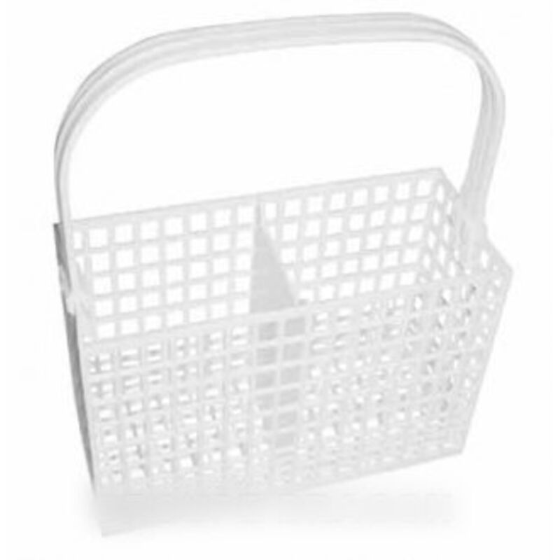 Corbeille à Couverts Pour Lave-vaisselle étroit 45 Cm – Compatible Gorenje, Candy, Amica, Hoover – En Plastique Blanc, 3 Compartiments