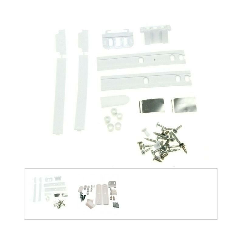 KIT DE FIXATION PORTE FRIGO INTEGRABLE + SYSTEME GLISSIERE POUR REFRIGERATEUR WHIRLPOOL