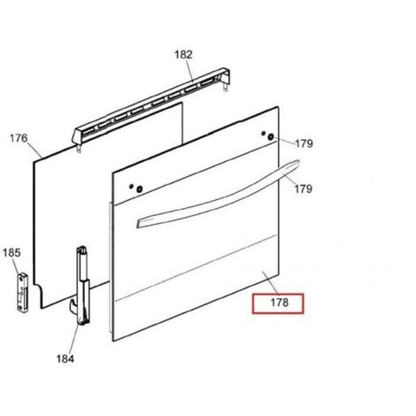 Vitre extérieure de porte Four, cuisinière 42802379 CANDY - Electroménager