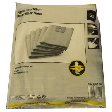 SACHET DE SACS X 5 POUR PETIT ELECTROMENAGER KARCHER - 69042900 (1/2)