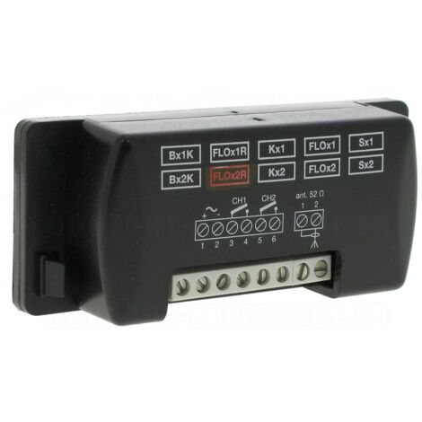 Récepteur universel à 2 canaux avec récepteur BM250 à 433,92 Mhz - NICE FLOX2R