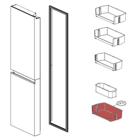 Balconnet inférieur pour réfrigérateur LG – Dimensions 413 x 203 x 106 mm – Rangement et organisation des aliments - MAN64890001