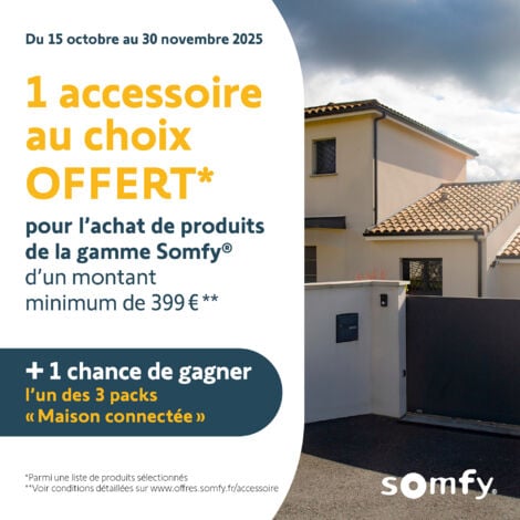 SOMFY 1870916 - Clavier à code 2 touches radio RTS - Pour ouvrir un moteur RTS de portail et/ou porte de garage avec un code - Sans fil - Etanche - 3