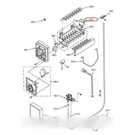 Réparation Réfrigérateur Moto-Réducteur Fabrique à Glace Pour Whirlpool - Pièce 481936178166 - Compatible Thomson, Bauknecht, Philips Pièce Réfrigérateur Whirlpool