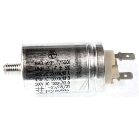 Condensateur de démarrage 3uF 450V pour lave-vaisselle – Démarrage efficace – Compatible AEG – Modèles 111592701, 91123522101, ASI6232N - 3uF450V