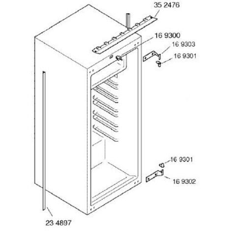 Charnière de porte inférieure pour réfrigérateur – Installation facile – Compatible modèles Siemens et Bosch – 169302 (1/4)