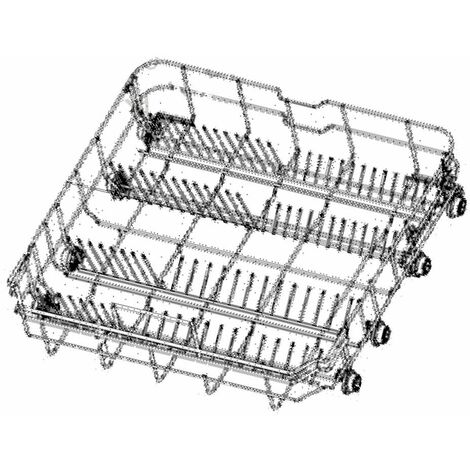 Panier inférieur pour lave-vaisselle – Compatible avec CONTINENTAL EDISON, FRANGER, GENERISS, OCEANIC, PROLINE, CURTISS – Référence 34421606