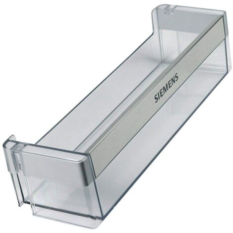 Étagère porte bouteilles pour réfrigérateur – Compatible Siemens et Bosch – Dimensions 44x12x10 cm – Plastique transparent